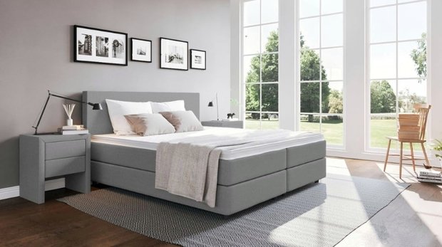 Boxspring Brussel (incl traagschuim topper)