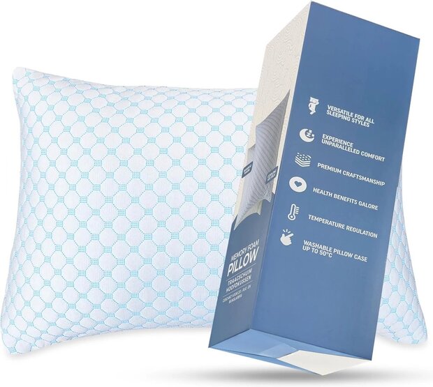 Hoofdkussen memory Foam afstelbaar 50x70cm